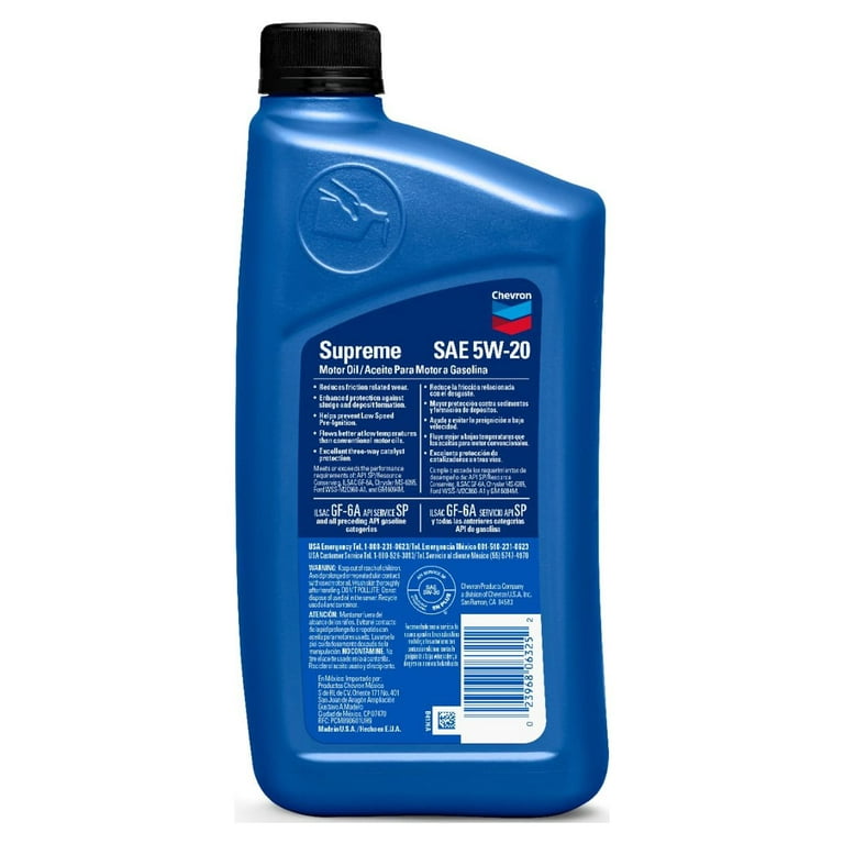 Chevron Supreme Motor Oil 10W-40 | Santmyer Online Store