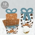 thumbnail image 3 of Big Dot of Happiness My First Rodeo - Square Favor Gift Boxes - Little Cowboy 1st Birthday Party Bow Boxes - Set of 12, 3 of 8