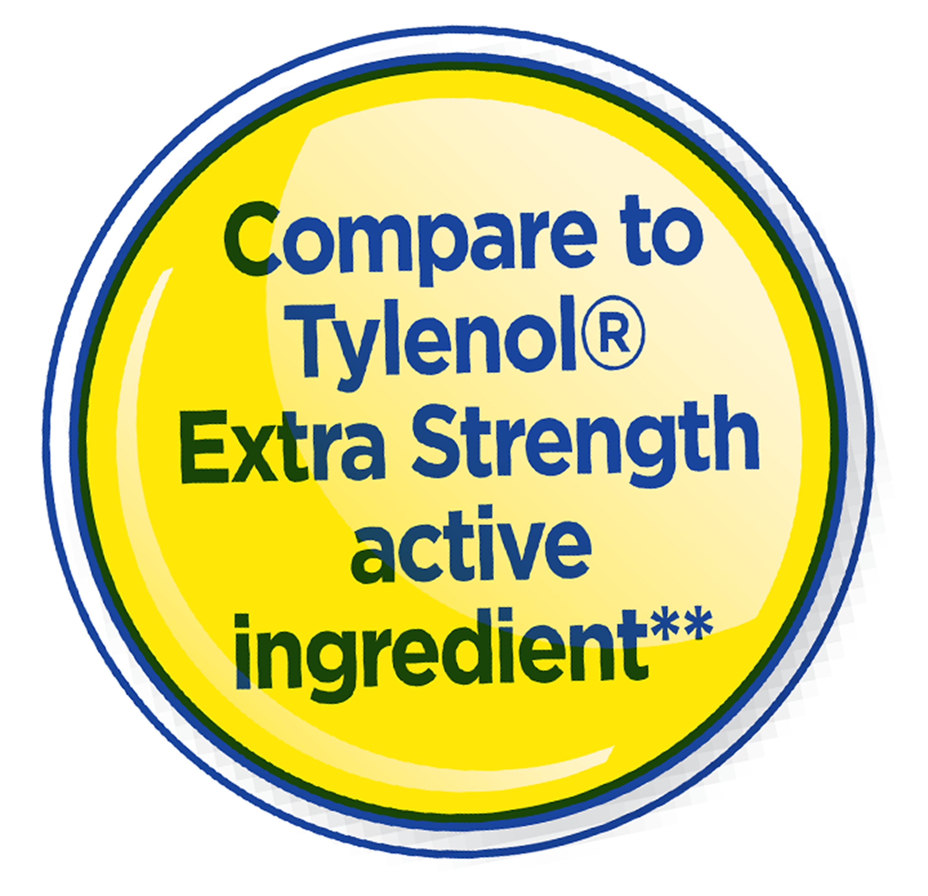 (4 pack) Equate Pain Acetaminophen 500 mg Tablets for Body Aches & Pains Compare to Tylenol® Extra Strength 100 Count