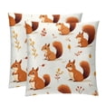 thumbnail image 1 of Elegantes cojines de terciopelo con diseño de ardilla y patrones únicos para fundas de cojines de silla y cojines decorativos - Juego de 2, disponible en 16 x 16, 18 x 18 y 20 x 20 pulgadas, 1 of 6