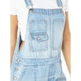 thumbnail image 2 of Celebrity Pink Women's Boyfriend Cuffed Denim Overall, Sizes XS-XXXL, 2 of 6