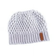 thumbnail image 3 of Sinhoon Women Winter Warm Hat Ponytail Beanie Hat High Messy Bun Stretch Knitted Ponytail Cap, 3 of 7