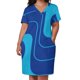 thumbnail image 2 of Vestido de dama de honor azul con bolsillos sueltos y diseño geométrico retro 739, vestidos de lujo para mujer, 2 of 6