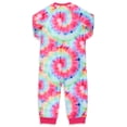 thumbnail image 3 of Scooby-Doo Toddler Girls' Tie-Dye Flower Union Suit Footless Sleep Pajama, 3 of 5