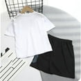 thumbnail image 3 of Cethrio Boys Outfit Sets 2 Piece, Short Sleeve Athletic Summer T-Shirts with Shorts White Size 10-12 T, 3 of 3