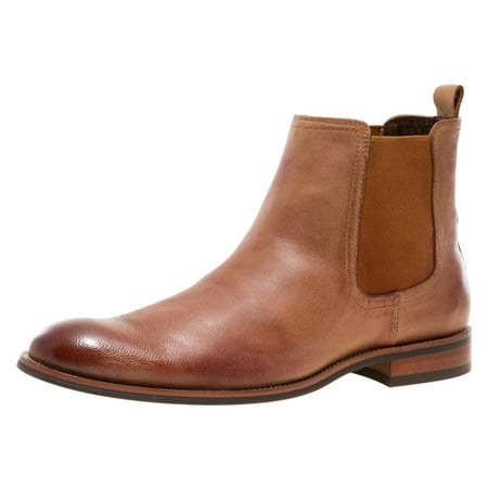 JUMP NEWYORK Men’s Lawson Tan Narrow Toe Leather Chelsea Boot 8 D US Men