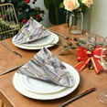 thumbnail image 3 of Dinner Napkins Cloth Washable Marble Gold Hexagon Table Napkins Polyester 20 * 20 inch Set of 4 Home Party Holiday Reusable, 3 of 7