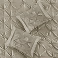 thumbnail image 2 of Madison Park Queen Comforter Sets, 7-Piece Tufted Pintuk Bed in a Bag Bed Set, Satin Luxury Taupe Comforter Bedding Set with Decor Pillow, 2 of 11