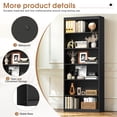 thumbnail image 4 of Walsunny Bookcase with 6 Open Shelves Wood Display Bookshelf with Deep Storage Standard Bookcase for Living Room Home Office Black, 4 of 7