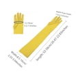 thumbnail image 3 of Guantes largos para mujer de los años 20, manoplas de dedo completo para fiesta de noche, elegante guante de ópera Oro One Size, 3 of 5