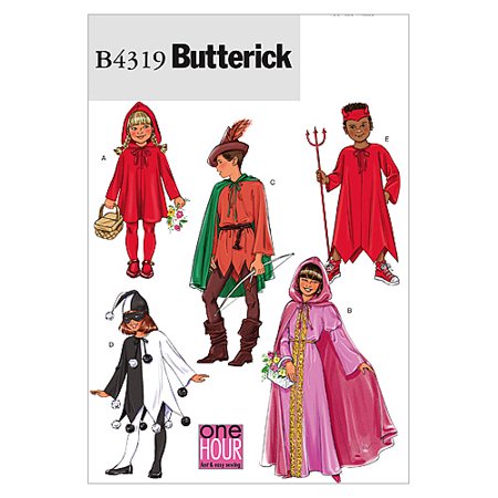 Butterick Childrens Girls Costumes-All Sizes in One Envelope