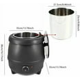thumbnail image 3 of FETCOI 10L Soup Kettle, 400W PP Shell Commercial Electric Soup Warmer 110V Black Countertop Food Kettle Warmer Restaurant Stainless Steel Pot for Home & Commercial, 3 of 9