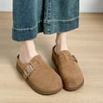 thumbnail image 4 of IUJSOY Sabots pour Femmes en Suède Ajustables à Enfiler Mules Chaussures Semelle en Liège Sandales à Plateforme Pantoufles, 4 of 9