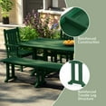 thumbnail image 5 of WestinTrends HDPE Plastic All Weather Resistant and Maintenance Free Outdoor Dining Bench Dark Green, 5 of 9