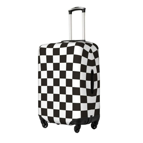 Balery Black and White Checkerboard Funda de equipaje, fundas para maletas, elástica, lavable, protector de maletas, compatible con maletas de 18 a 32 pulgadas-Medium
