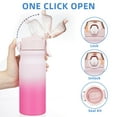 thumbnail image 4 of BJPKPK 18oz Stainless Steel Water Bottle with Straw, Insulated Water Bottle with Leak Proof Lid, Cherry Blossom, 4 of 6