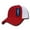 Red/white, variant on Decky 204 Low Crown Air Mesh Baseball Cap-Grey/White