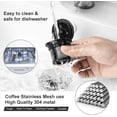 thumbnail image 2 of Reusable Coffee Filters 6 Packs $Easy To Use Refillable Single-cup Coffee Filters-Eco-friendly Stainless Steel Mesh Filters 6 Pcs $6 Coffee Filters-Eco-friendly Stainless Steel 6 Pcs Per Pack, 2 of 5