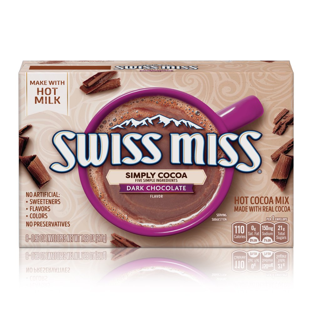 Swiss Miss Simply Cocoa Dark Chocolate Flavor Hot Cocoa Mix, 0.96 oz. 8