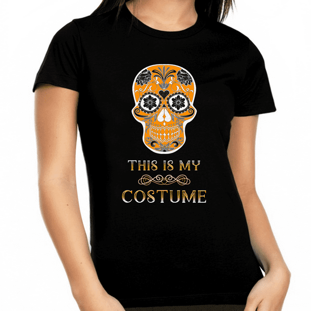 Funny Skeleton Shirt Halloween Shirts for Women Plus Size 1X 2X 3X