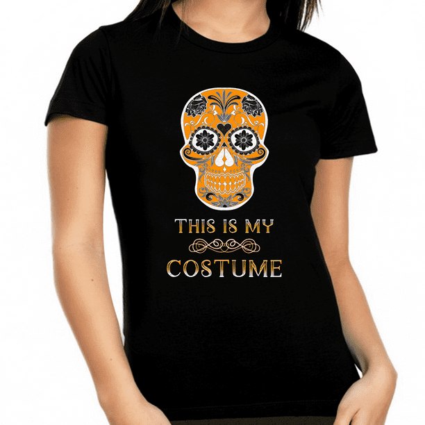  Women's Halloween Costume Pumpkin Skeleton T-Shirt Funny Long  Sleeve Pullover Tops for Ladies : Clothing, Shoes & Jewelry