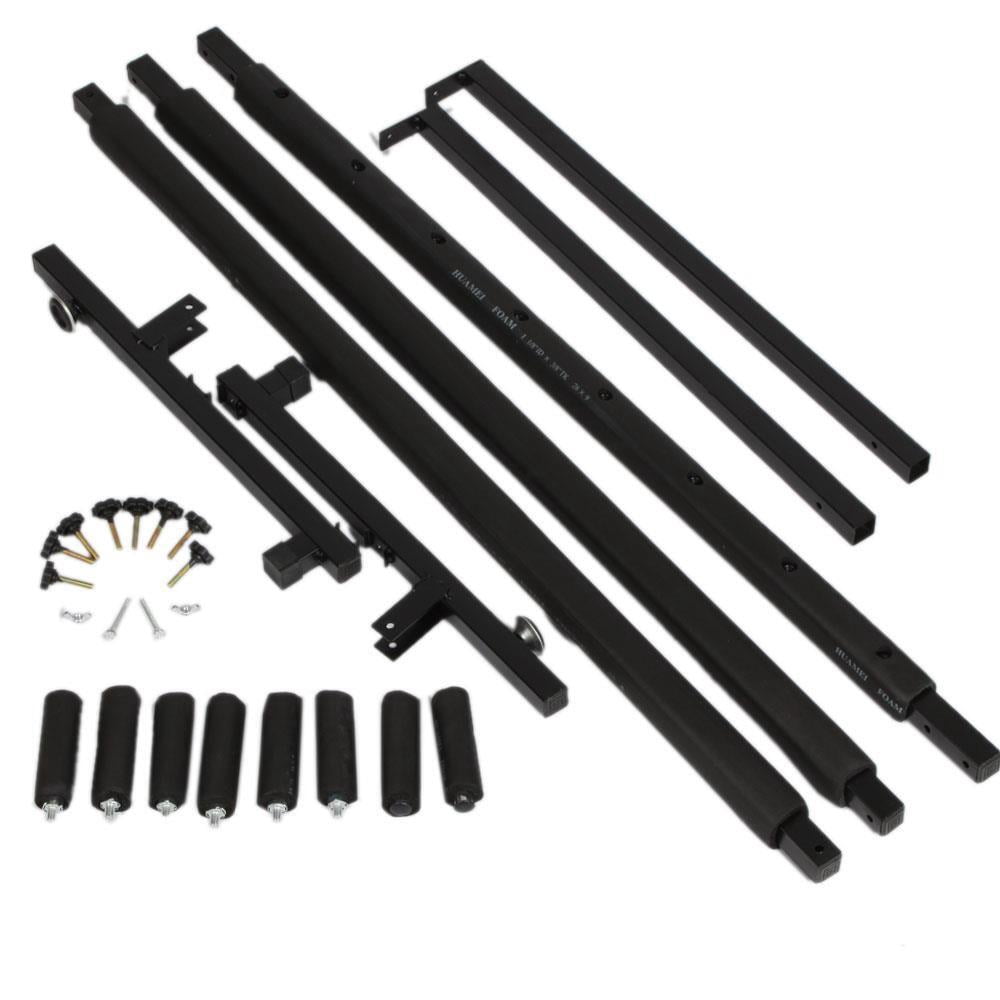 SONGMY Multi-Guitar Display Rack Folding Stand - Band Stage Bass & Acoustic Guitar, Black (7 Holder)