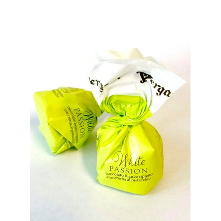 - Vergani, Italian White Choc. Pralines Mix w/Pistachio And Srawberry Creams (50 pcs)
