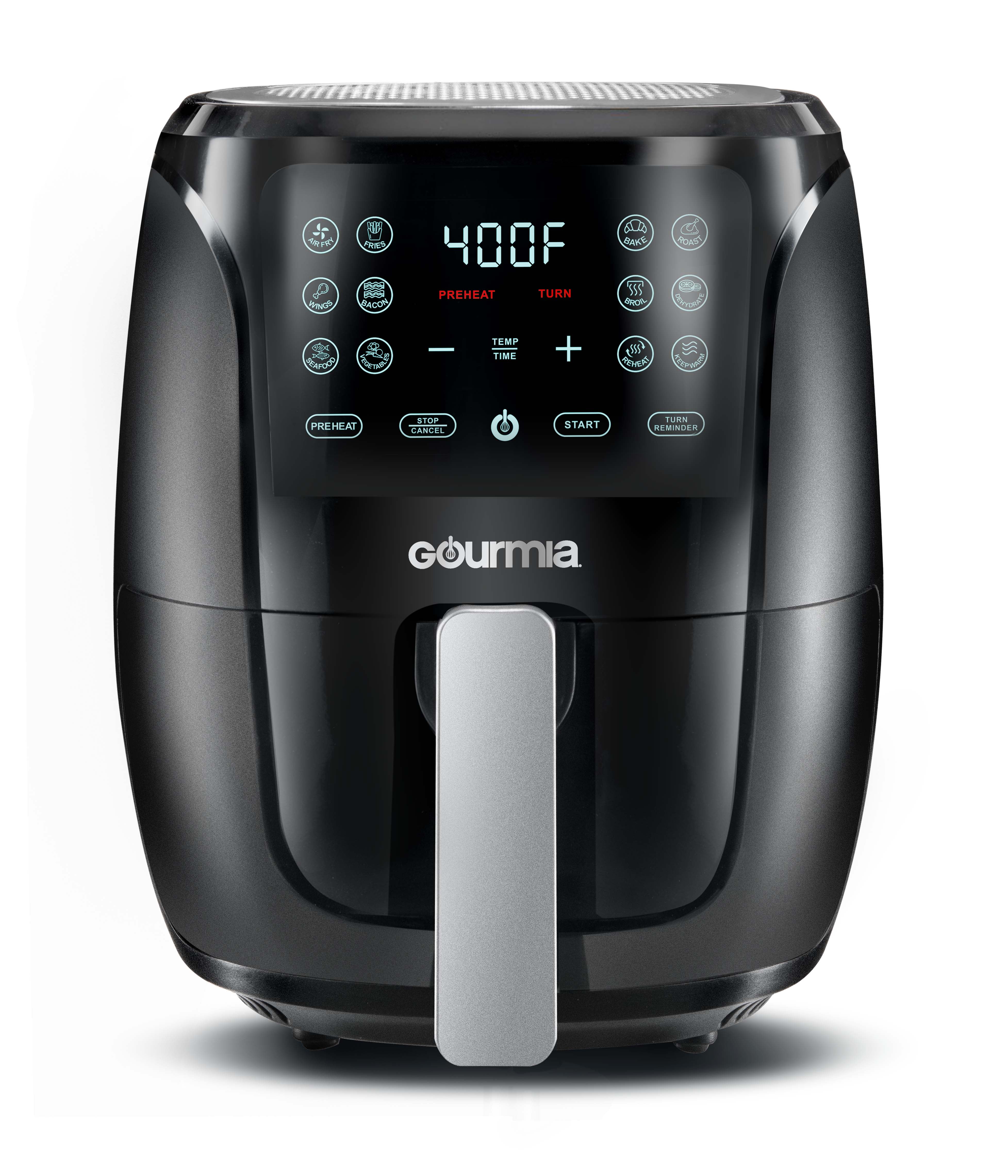 Gourmia 4 Qt Digital Air Fryer with Guided Cooking, Black GAF486