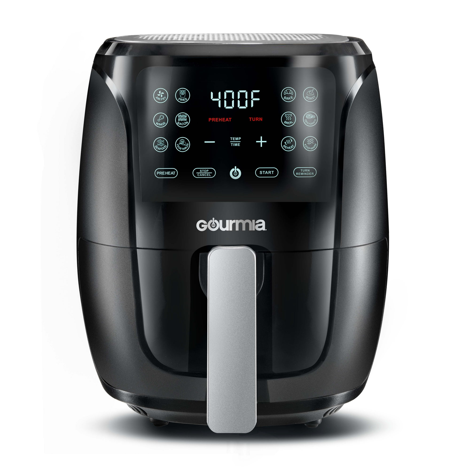 Gourmia 4-Qt. Stainless Steel Digital Air Fryer, Black