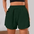thumbnail image 2 of WTXUE Shorts for Women, Running Casual Elastic High Waisted Athletic Shorts Baggy Fleece Shorts with Pockets Straight-Leg Elastic Waistband Baggy Fit Elastic Band Activewear Short, 2 of 8