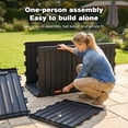 thumbnail image 5 of UIOWIO 200 Gallon Large Outdoor Storage Deck Box,Resin Waterproof UV Resistant Storage Box with Hundles,Outside Lockable Deck Box for Patio Furniture Pool and Sports Equipment,Black, 5 of 9