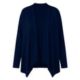 thumbnail image 5 of BXJX Womens Plus Size Cardigans, Long Sleeve Open Front Stretchable Lightweight Cardigan Sweaters Navy Size 4XL, 5 of 8