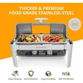 thumbnail image 5 of ROVSUN 9 Quart Roll Top Chafing Dish Buffet Set with Glass Window,Full Size, 5 of 8