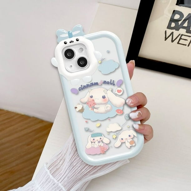 Sanrio-funda de teléfono Cinnamoroll con soporte, carcasa a prueba de golpes para iPhone 14, 13, 12, 11 Pro Max, X, XS, XR, 7, 8 Plus, SE 2020 Fivean unisex