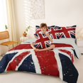 thumbnail image 4 of Manfei Vintage Union Jack 7-Piece Twin Bedding,Red White Navy Bedding Comforter Set,Light Gray Reversible, 4 of 7