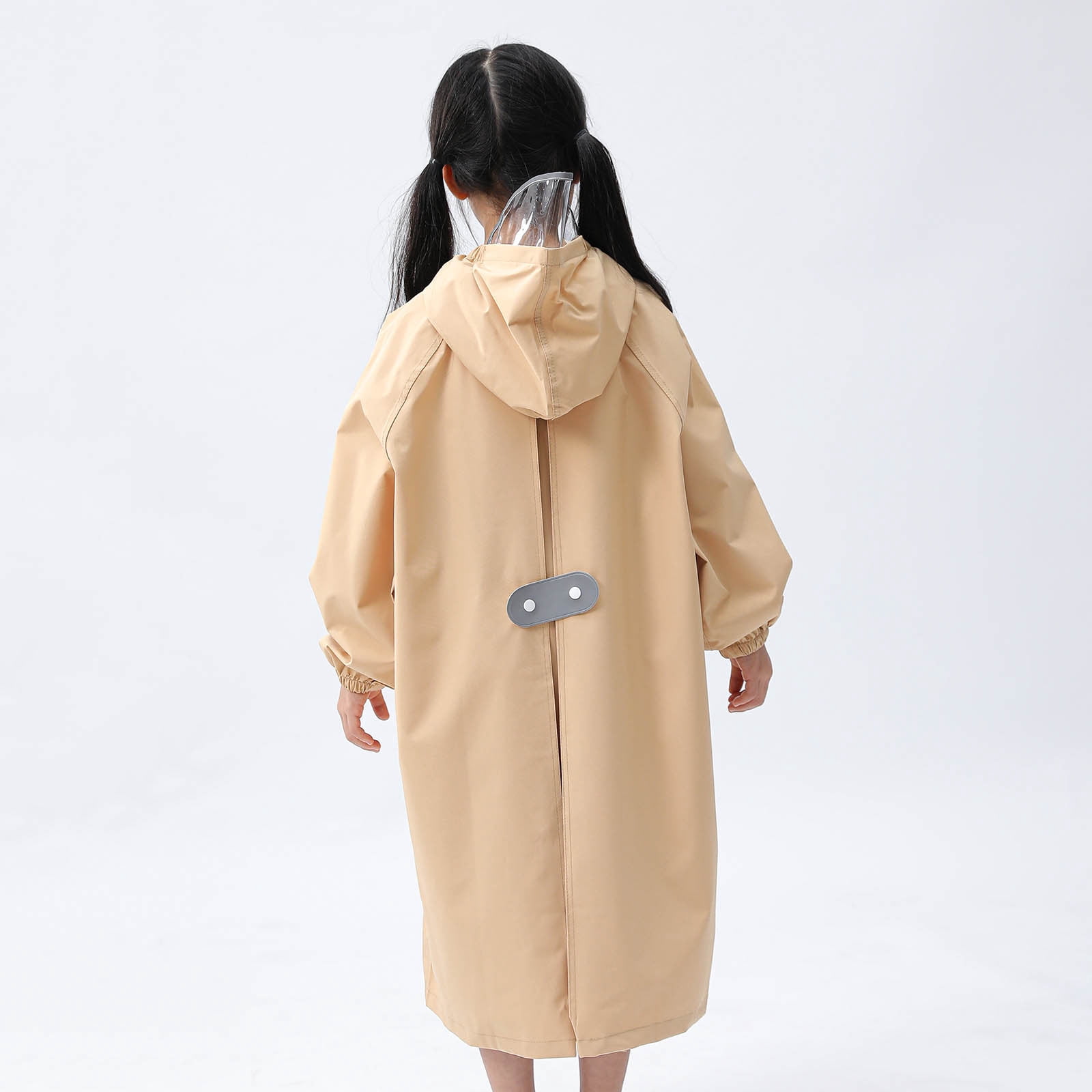 Poncho De Pluie Enfant Unie Taille S - Matériau EVA Imperméable - Boutons Pression - Printemps/été/automne - Pour Garçons Et Filles 4-8 Ans - 9