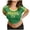 Z2 Green, variant on Ticikt Stylish Graphic Baby Tee Tops for Women Summer Going Out Shirt 2000s Brazil Mexico Crop Casual Wear,Color:White