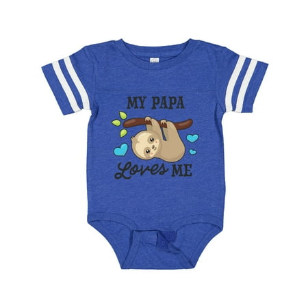 

Inktastic My Papa Loves Me with Sloth and Hearts Gift Baby Boy or Baby Girl Bodysuit