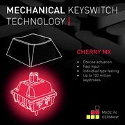 CHERRY MX Board 3.0 S Wired Mechanical Keyboard Aluminum Housing MX Red Silent Switches for Gaming and Office