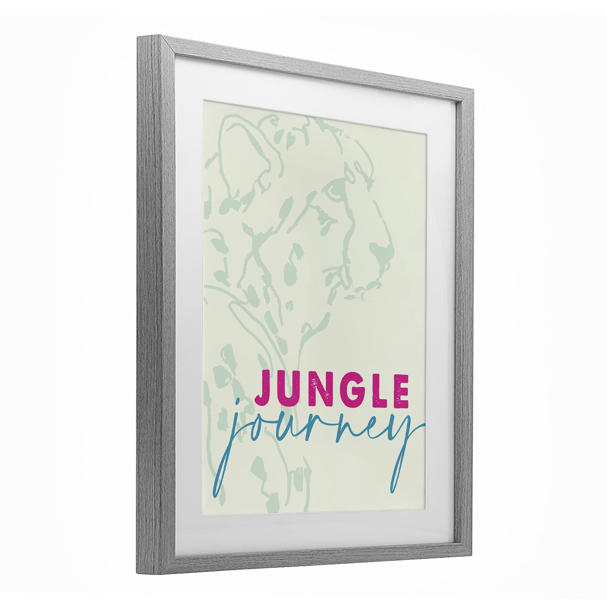 Stupell Industries Jungle Journey Cheetah Gray Framed Print Under Glass, design by Lanie Loreth