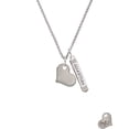 thumbnail image 2 of Delight Jewelry Stainless Steel Heart Silvertone Guardian Angel Bar Charm Necklace, 23", 2 of 4