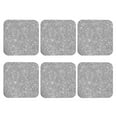 thumbnail image 2 of Pofeuu GlitterSilver Print Leather Coasters Set of 6, Round Cups Mugs Mat Pad for Home Kitchen Heat Resistant Drink Coasters,Square, 2 of 7