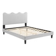 thumbnail image 2 of Modway Current Performance Velvet Full Platform Bed in Light Gray, 2 of 12