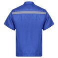 thumbnail image 2 of Zaldita Men Short Sleeve Zipper Work Shirt Mechanic Uniform Shirt Industrial T-shirts Workshop Tops Blue 170/L, 2 of 7