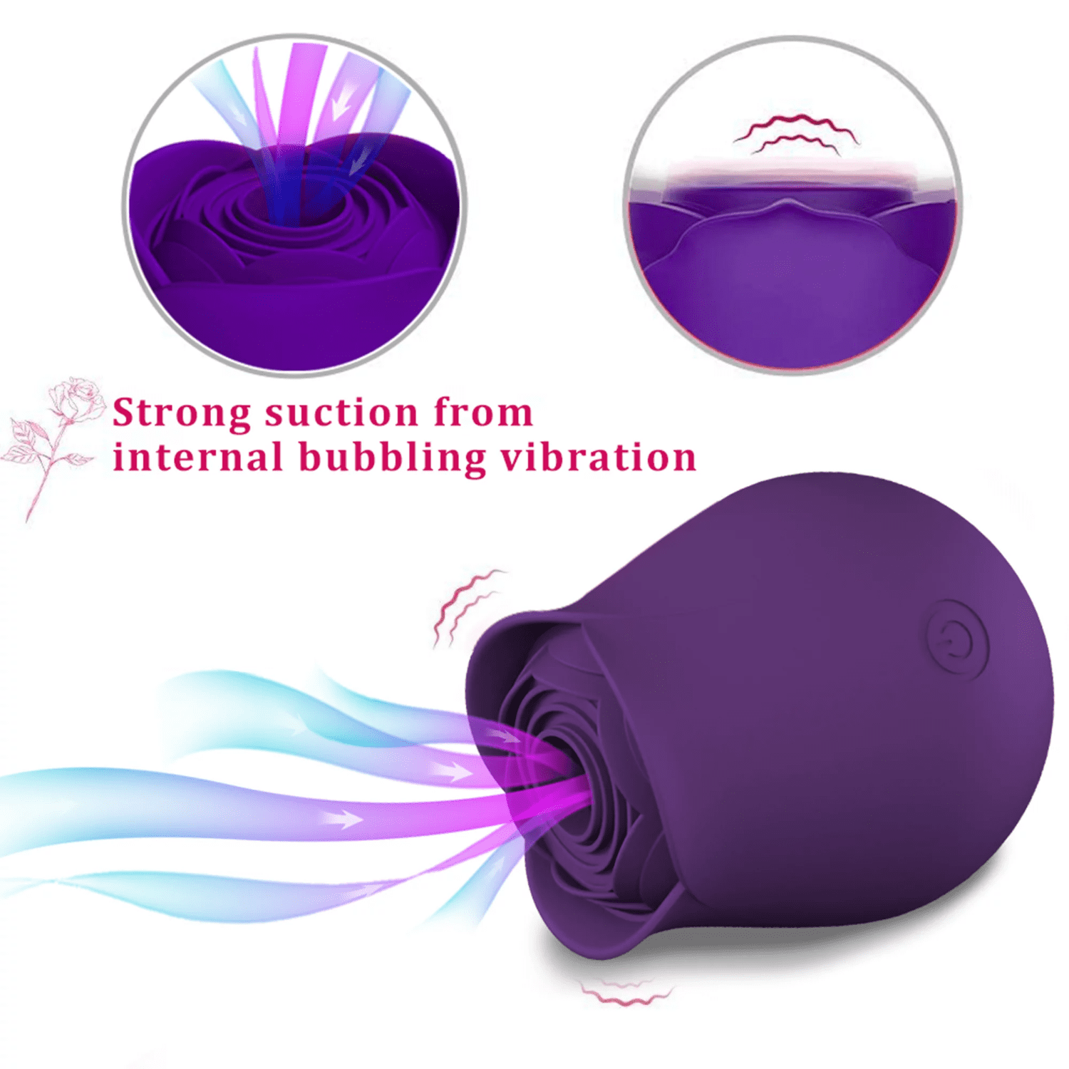 Sucking Rose Toys Vibrator for Women, Adult Rechargeable Sensory Stimulator Sex Toys