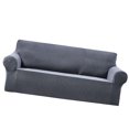 thumbnail image 4 of Stretch Sofa Slipcover Elastic Couch Sofa Exquisite Cover Washable Furniture Protector for Kids Pets, Carbon Grey, 4 of 9