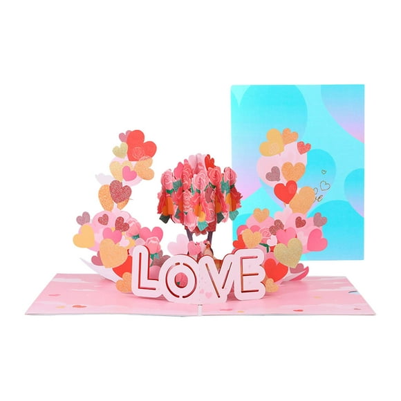 GUOOL Amour Carte Popup Créative Carte d'Anniversaire pour Mariage de Célébration de Fiançailles