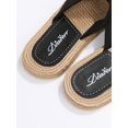 thumbnail image 2 of Women's Minimalist Criss Cross Strap Flat Slides, Outdoor Espadrille Sole Beach Slide Sandals, Solid Color Flat Shoes, 2 of 5