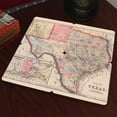 thumbnail image 2 of Torched Texas Old World Map Coaster (Set of 4) Drink Beer Coaster Multicolor, 2 of 2