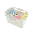 thumbnail image 6 of Unique Bargains 1 Set Rectangle Drain Food Storage Containers 1 Compartment White Transparent, 6 of 6